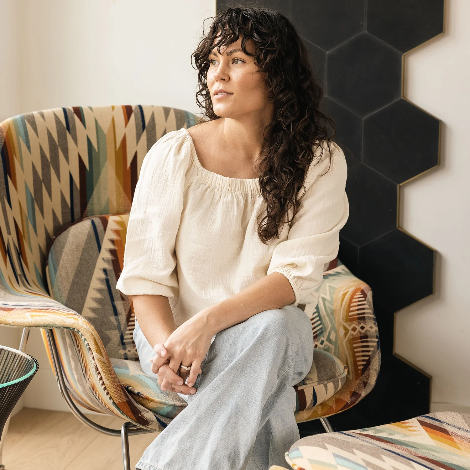 Muslin Cotton Peasant Top - Image 3