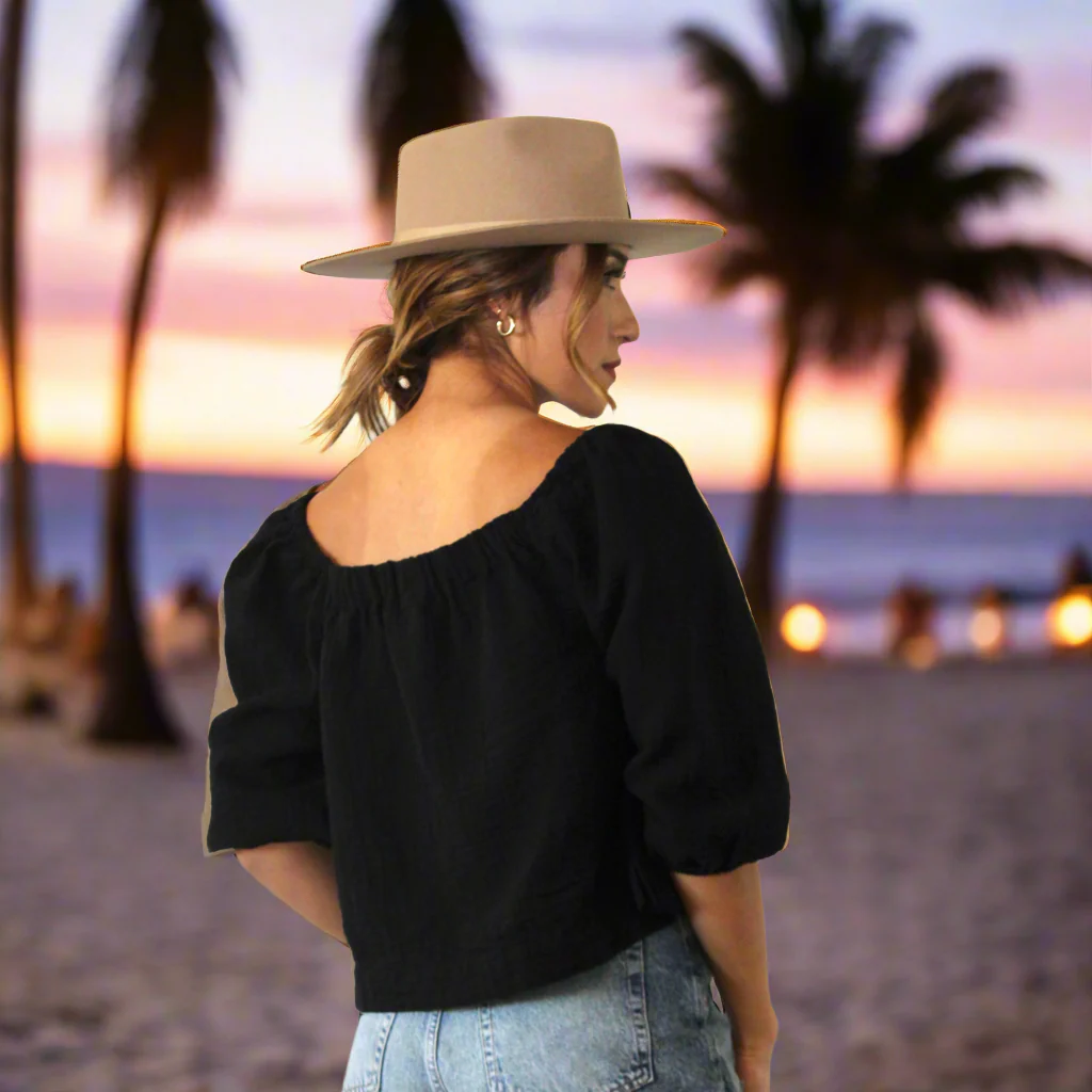 Muslin Cotton Peasant Top - Image 9