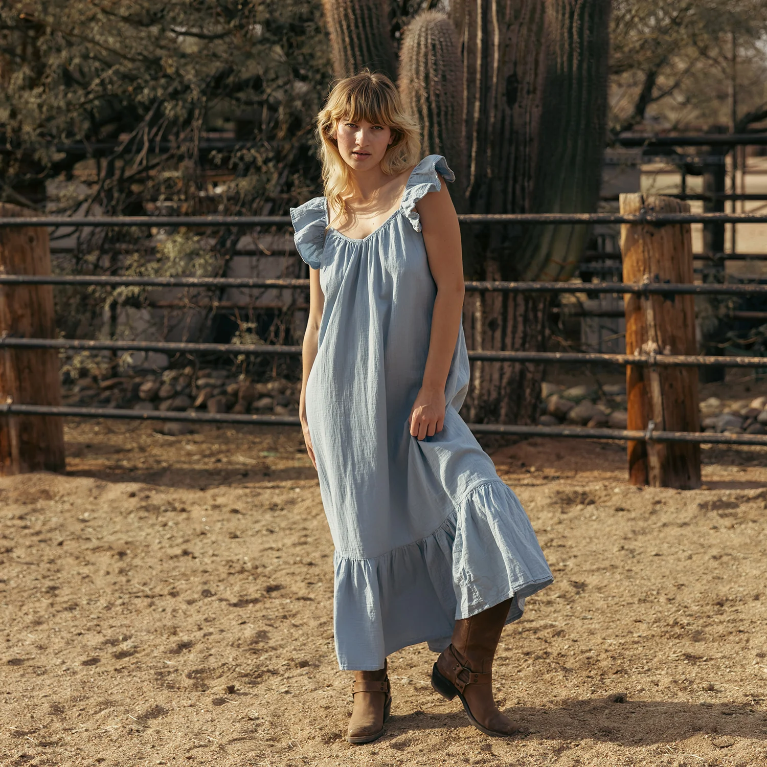 Maxi Dress - Flutter Strap - Image 4