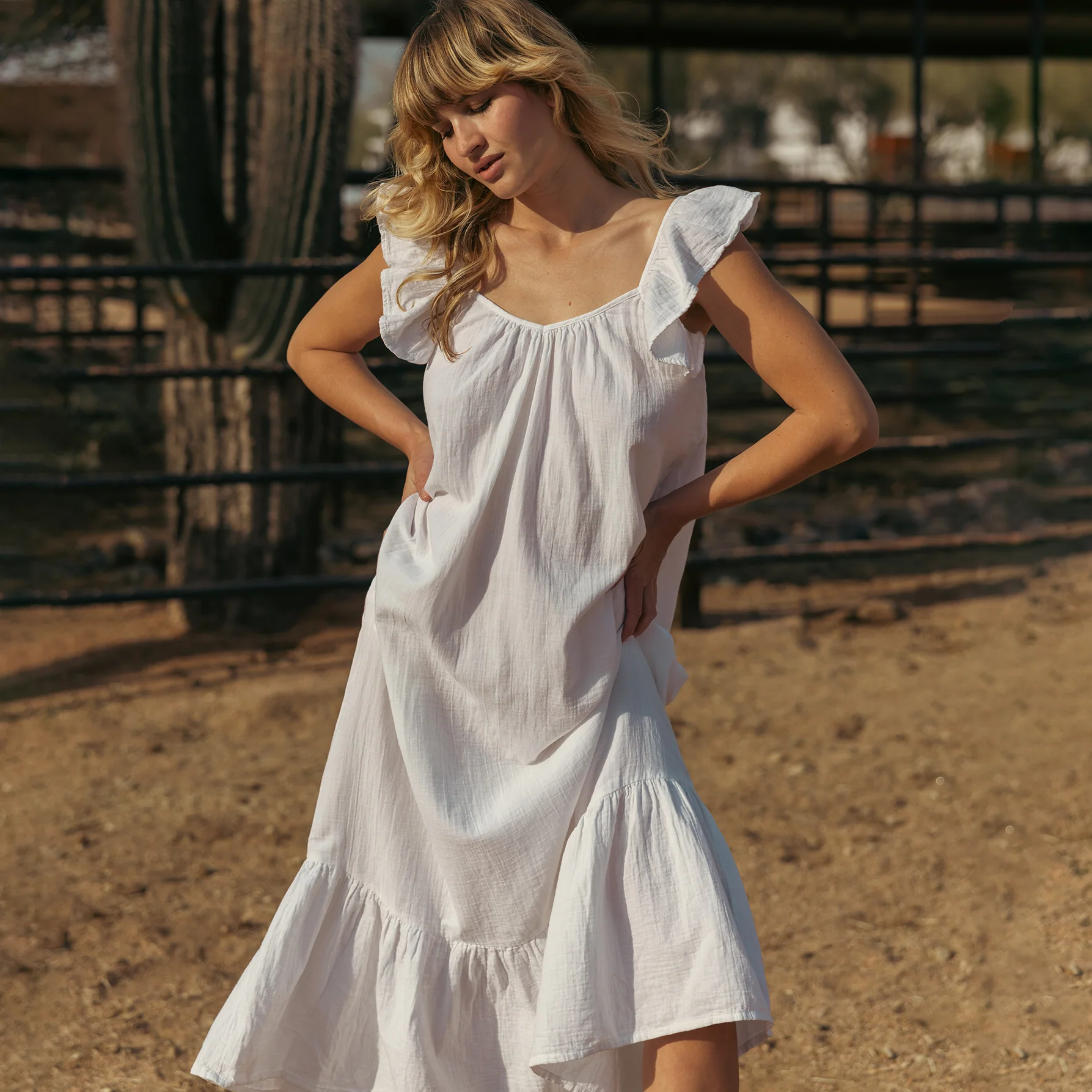 Maxi Dress - Flutter Strap - Image 8